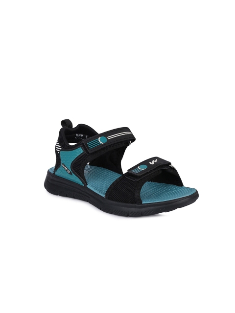 

Campus Kids Black & Blue Printed Sports Sandals