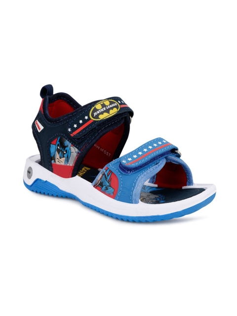 

Campus Unisex Kids Navy Blue & Blue Justice League Printed Comfort Sandals