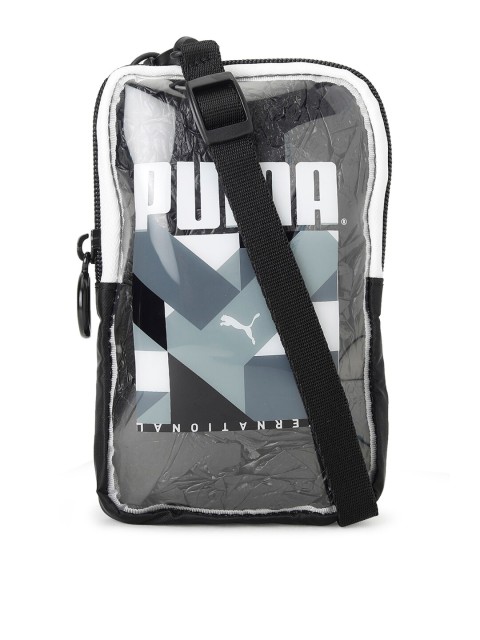 

Puma Women Black & Grey Printed Messenger Bag