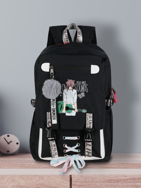 

POPLINS Kids Black & White Graphic Backpack