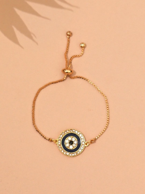 

Pipa Bella CZ Studded Enamel Evil Eye Bracelet, Blue