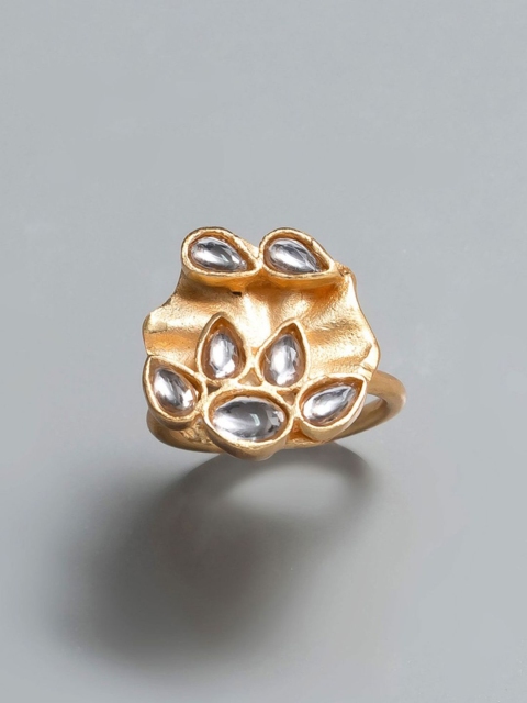 

Pipa Bella Women Gold-Plated Umaid Kundan Ring