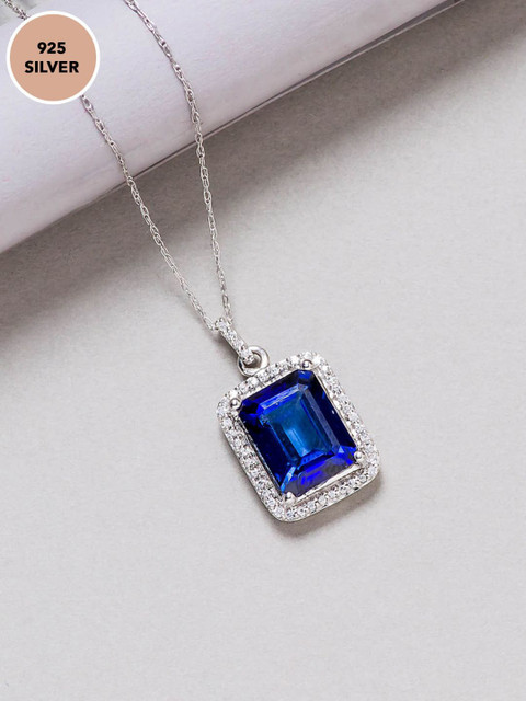 

Pipa Bella 925 Sterling Silver Cubic Zirconia Midnight Blue Necklace