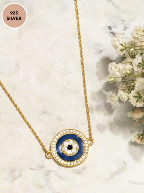 

Pipa Bella 18K Gold-Plated & Navy Blue Evil Eye Sterling Silver Cubic Zirconia Necklace