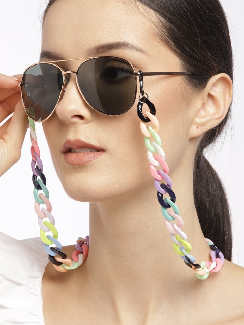 

Pipa Bella Yellow & Navy Blue Statement Colorful Sunglass Chain
