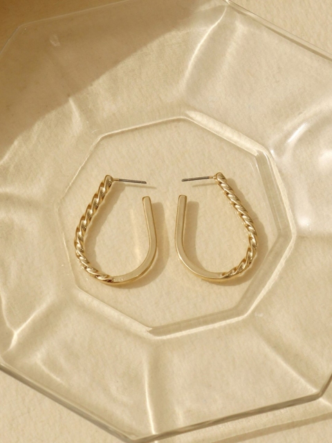 

Pipa Bella Gold-Toned Contemporary Hoop Earrings