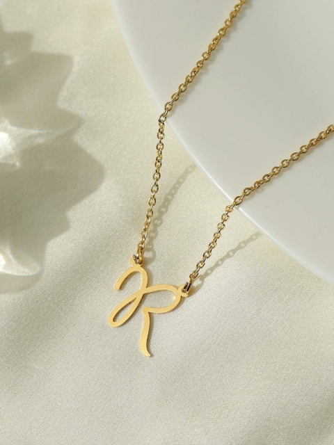 

Pipa Bella 18K Gold-Plated Initial R Link Necklace