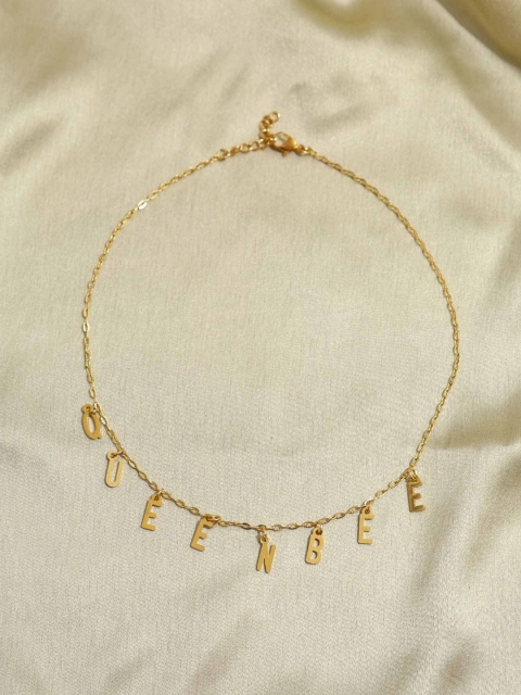 

Pipa Bella Gold-Plated Queen Bee Initial Necklace