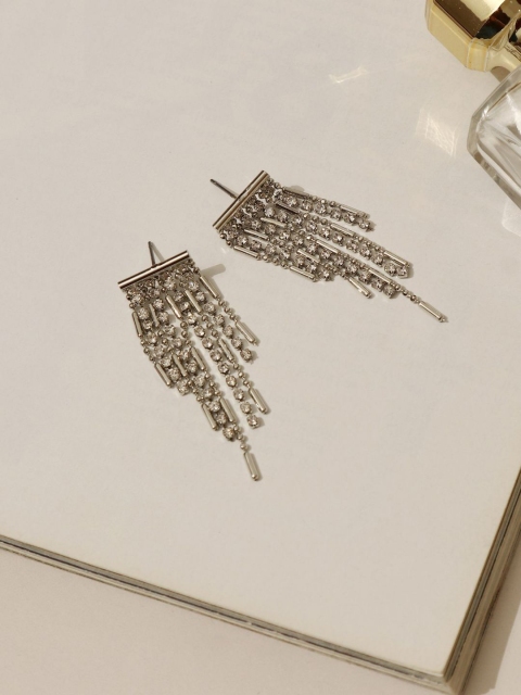 

Pipa Bella Silver-Toned Contemporary Drop Earrings