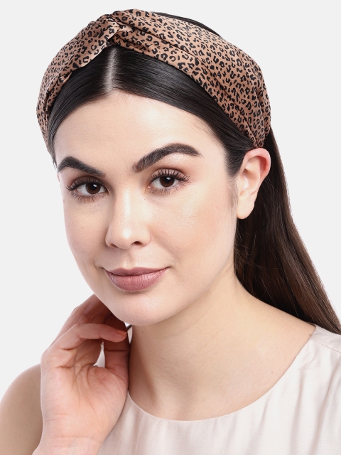 

Pipa Bella Women Brown & Black Leopard Print Knot Detail Hairband