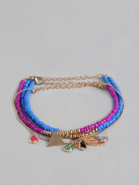 

Pipa Bella Blue & Pink Charm Anklets Set of 3