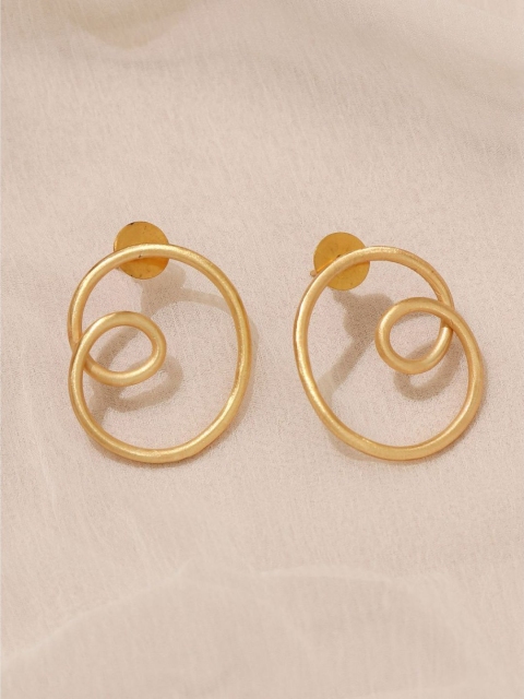 

Pipa Bella Gold-Toned Contemporary Drop Earrings