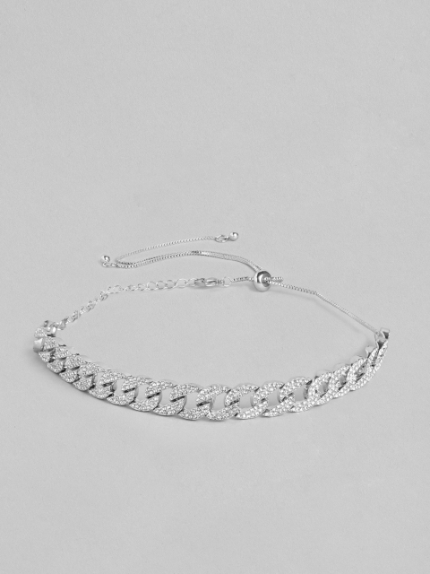 

Pipa Bella Silver-Plated Stone-Studded Choker Necklace