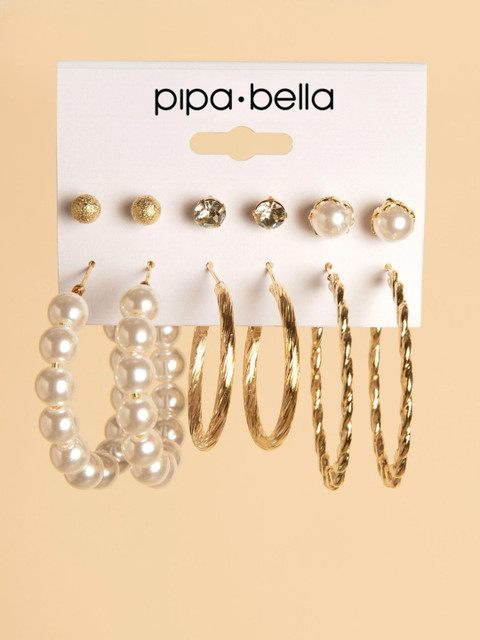 

Pipa Bella Set of 6 Earrings, White