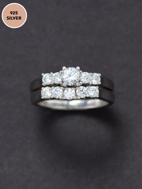 

Pipa Bella Women Sterling Silver Cubic Zirconia Louvain Ring