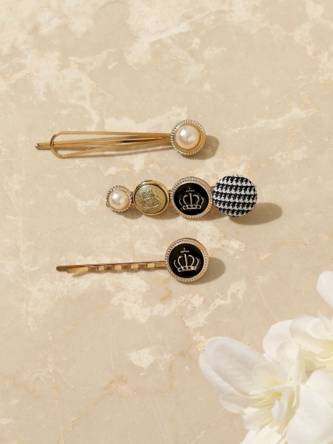 

Pipa Bella Women Set of 3 Vintage Hair Pins, Gold