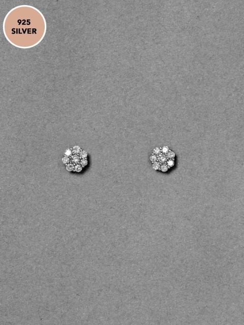 

Pipa Bella Sterling Silver-Plated Floral Studs Earrings