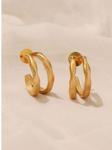 

Pipa Bella Gold-Plated Crescent Shaped Half Hoop Earrings