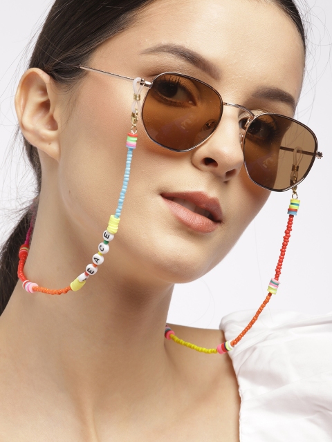 

Pipa Bella Multicoloured Peace Beaded Mask & Sunglass Chains, Multi