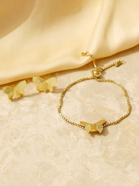 

Pipa Bella Gold-Toned Chic Butterfly Earrings & Bracelet Set