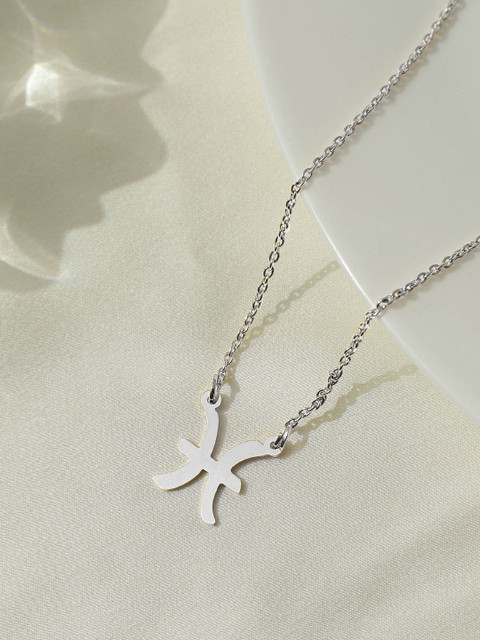 

Pipa Bella Silver-Plated Pisces Zodiac Sign Necklace