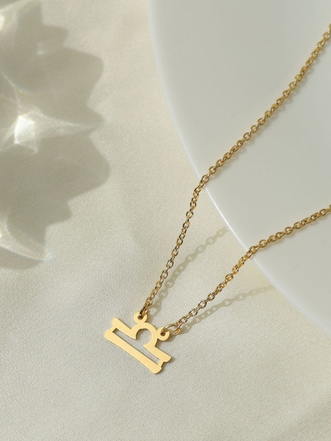 

Pipa Bella Gold-Plated Libra Zodiac Sign Necklace