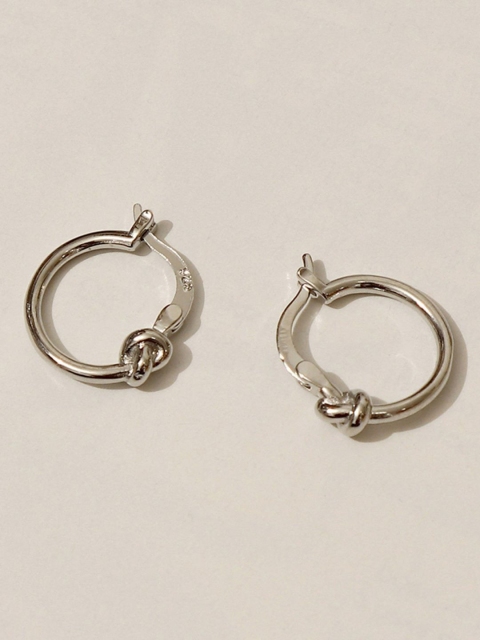 

Pipa Bella Silver-Plated Knotted Huggy Hoop Earrings