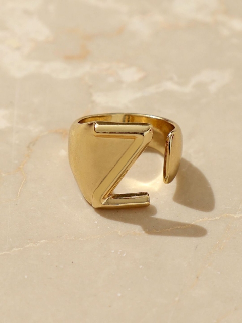 

Pipa Bella Women Gold-Plated Letter Z Adjustable Finger Ring