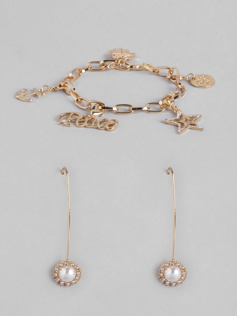 

Pipa Bella Dainty Charm Bracelet & Earrings Set, Gold