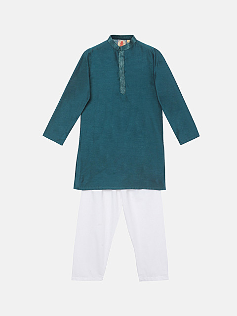

SALWAR STUDIO Boys Blue Kurta with Pyjamas