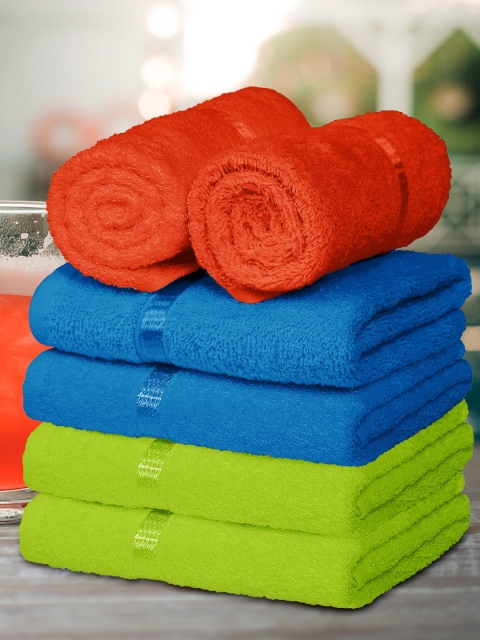 

Story@home Pack Of 6 450GSM Pure Cotton Bath Towels, Green