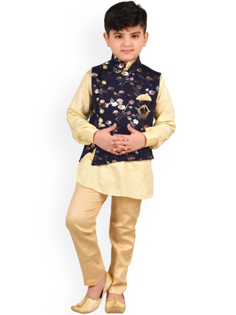 

SG YUVRAJ Boys Navy Blue Kurta with Trousers