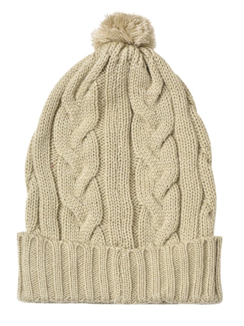 

Bharatasya Men Beige Self Design Beanie