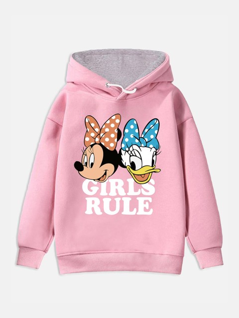 

Disney By Miss and Chief Girls Pink Printed Hooded Sweatshirt