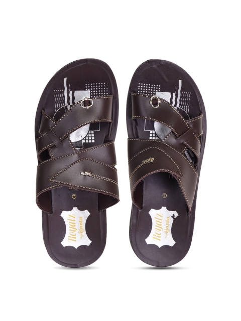 

Ajanta Men Brown Comfort Sandals