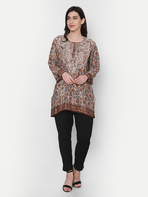 

HOUSE OF KARI Brown & Grey Printed Tunic