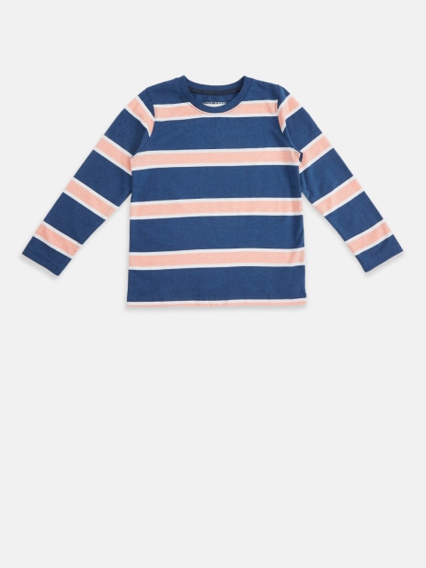 

Pantaloons Junior Boys Blue Striped T-shirt