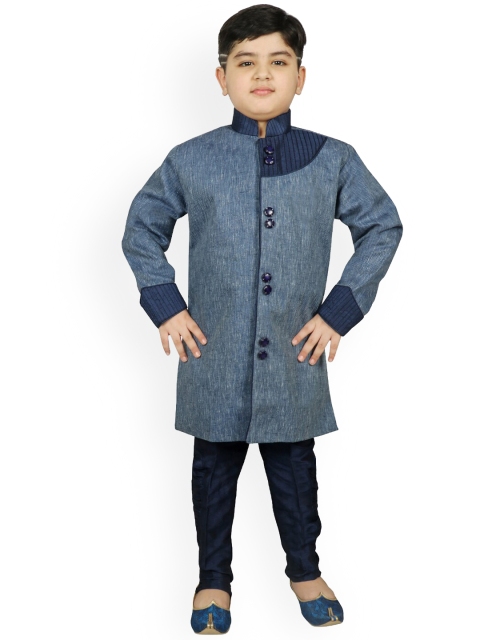 

SG YUVRAJ Boys Blue Boys Sherwani SetSherwani Set