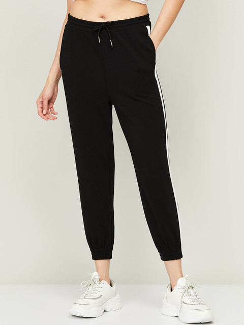 

Fame Forever by Lifestyle Women Black & White Cotton Joggers Trousers