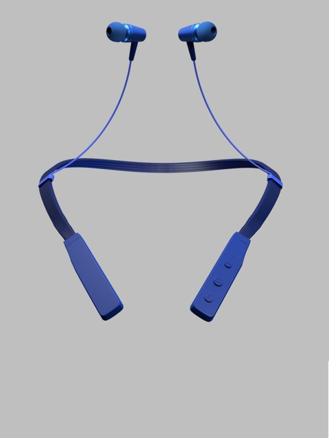 

SWISS MILITARY Blue Solid Wireless Neckband Earphones