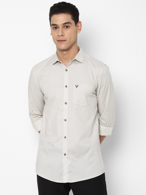 

Allen Solly Men Grey Slim Fit Casual Shirt
