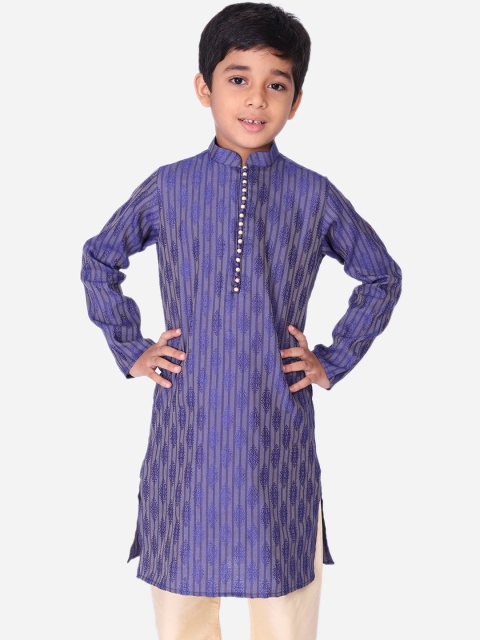 

NAMASKAR Boys Blue Kurta