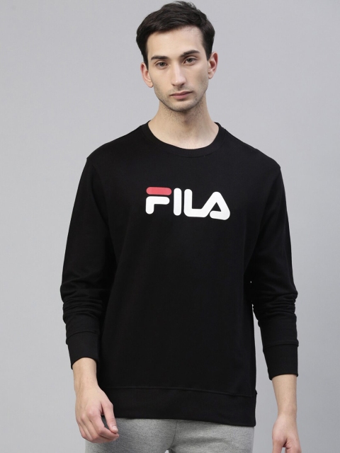 

FILA Men Black Printed Sweatshirt
