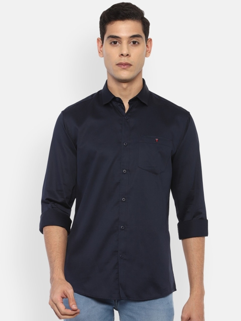 

Louis Philippe Jeans Men Navy Blue Slim Fit Pure Cotton Casual Shirt