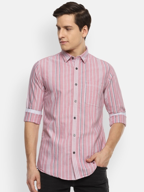 

Van Heusen Sport Men Pink Slim Fit Striped Casual Shirt