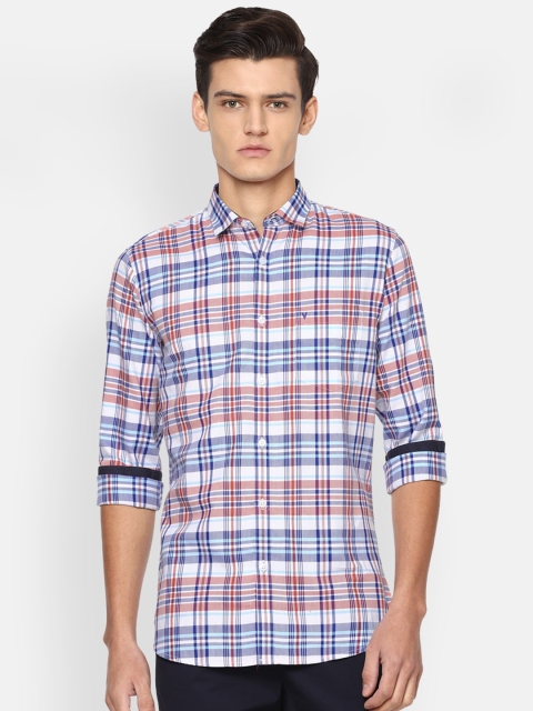 

Van Heusen Sport Men Multicoloured Slim Fit Checked Casual Shirt, Multi