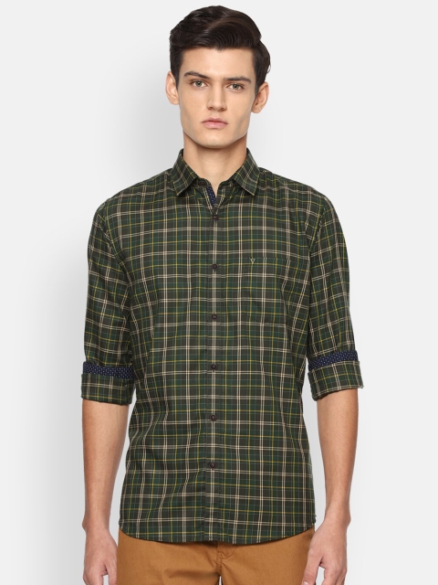 

Van Heusen Sport Men Green Slim Fit Checked Casual Shirt