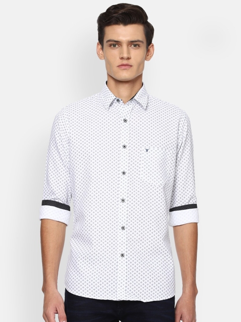 

Van Heusen Sport Men White Slim Fit Printed Casual Shirt