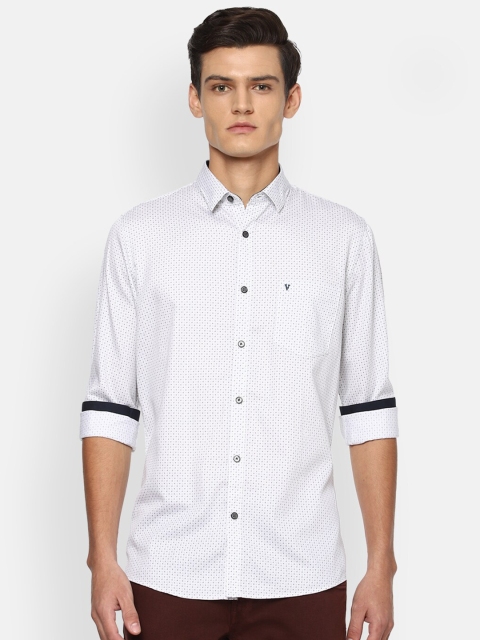 

Van Heusen Sport Men White Slim Fit Printed Casual Shirt