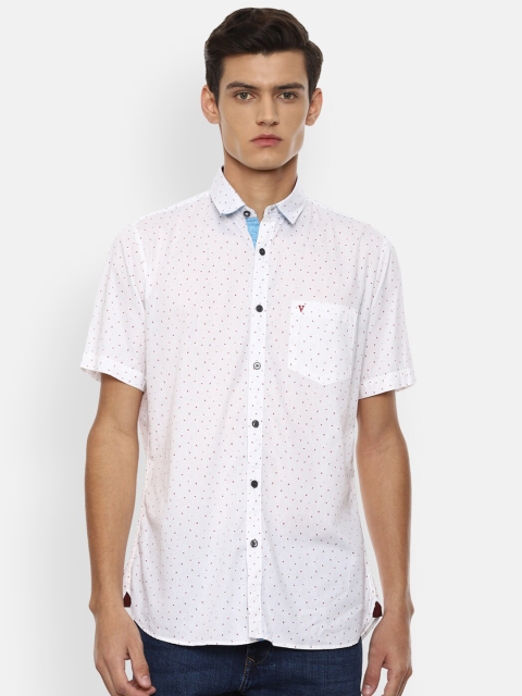 

Van Heusen Sport Men White Slim Fit Printed Casual Shirt